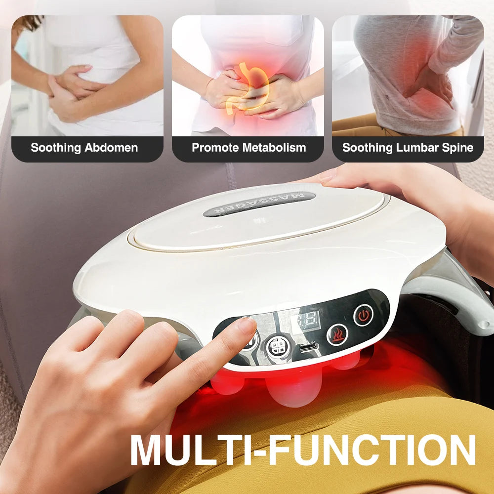 HOMEMASSA Abdominal Massager Electric Stomach Massager for Flattening Belly Multiple-use for Waist Abdomen Back Neck Leg 3 Modes