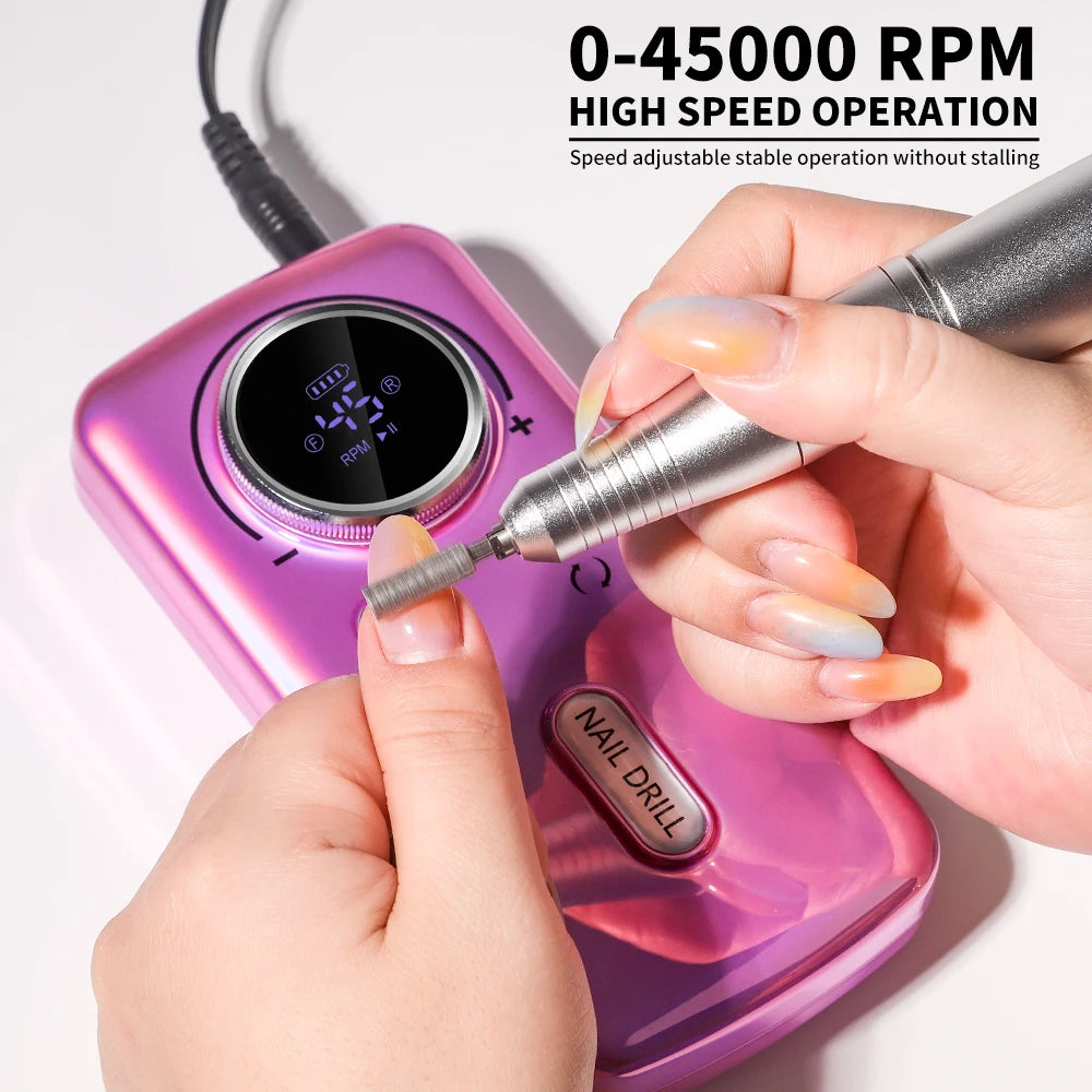 45000RPM high speed electric nail drill, professional nail sander, USB electric nail drill, nail kit, nail file polishing tools,