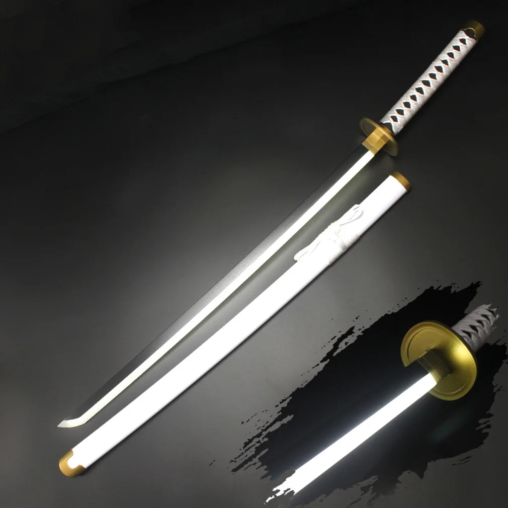 41″ Light Up Roronoa Zoro Swords Katana Japanese Anime Cosplay Samurai Sword Shusui Enma Kitetsu with Sword holder And Belt