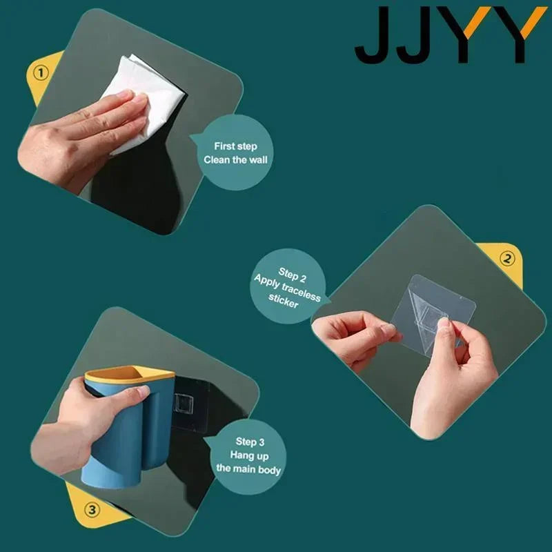 JJYY Multifunctional waterproof wall-mounted toothbrush holder Plastic Toothbrush Holder with Cups Bathroom Storage accessories