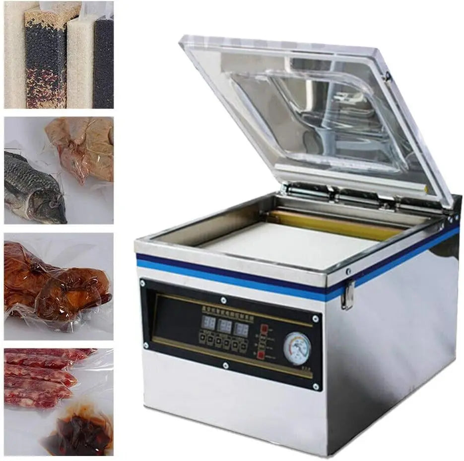 Dz-320 Desktop Vacuum Sealer, Automatic Chamber Vacuum Sealer Digital Vacuum Food Storage Sealer Stainless Steel Bag Sealer