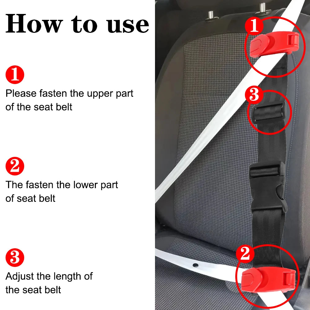 Universal Comfort Shoulder Neck Strap Car Seat Safety Belt Adjuster Fixing Device Protection Clip Buckle Seatbelt