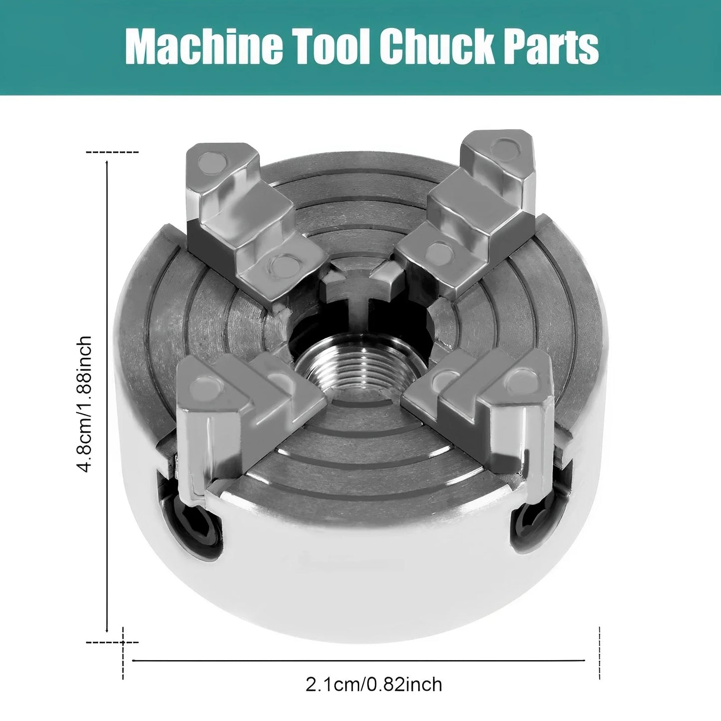 Zinc Alloy 4-Jaw Chuck Connecting Rod Self Centering Wood Turning Chuck Optional Clamp Accessories for Mini Metal Lathe