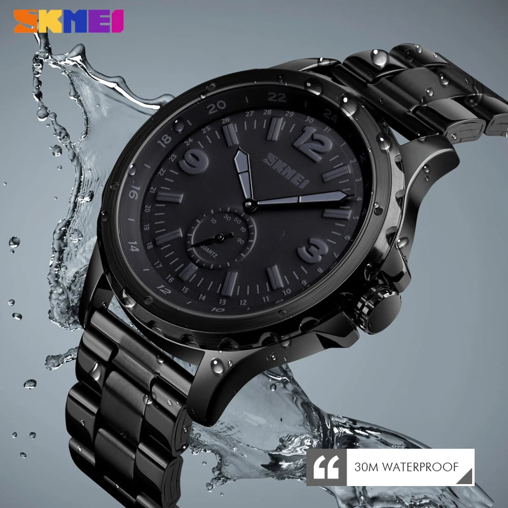 SKMEI Men's Watch Relogio Men Quartz Watches Masculino Creativity Stainless Steel Strap Casual Male Waterproof Wristwatch 1513