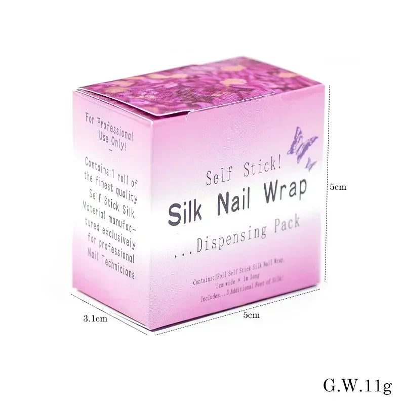 1 Roll Nail Repair Fiberglass Silk Wrap Self Adhesive Strong Protect Reinforce Extension White Sticker for Broken Manicure Tool