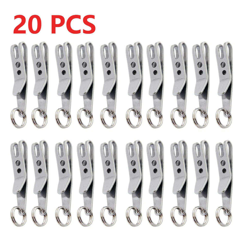 5pcs Outdoor Quicklink Tool Mini EDC Bag Suspension Clip with Key Ring Carabiner