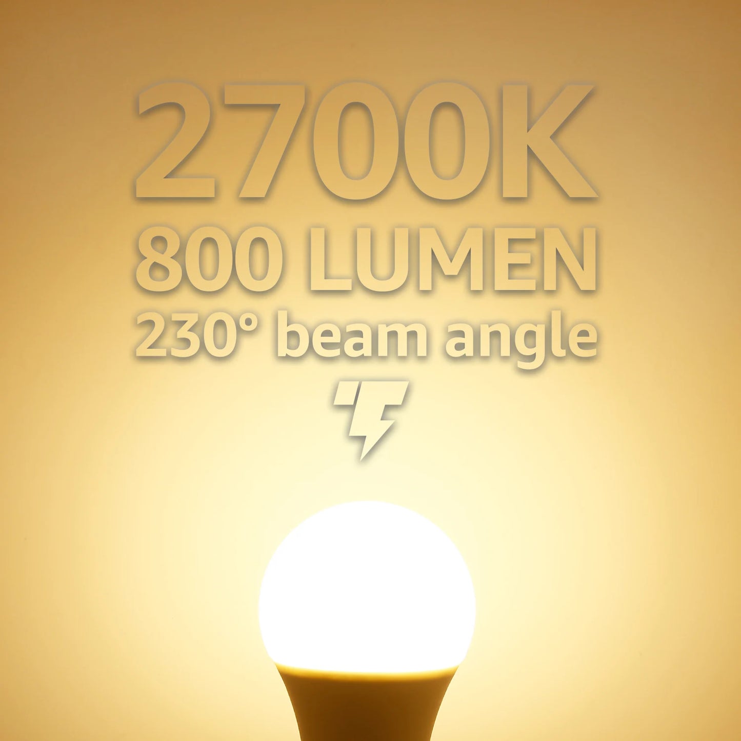 LED Dimmable A19 Light Bulb for Floor Lamp, Desk Lamp, Ceiling Fan, 9.5W(60W Eqv.), E26 Base Bulbs, 2700K Soft White