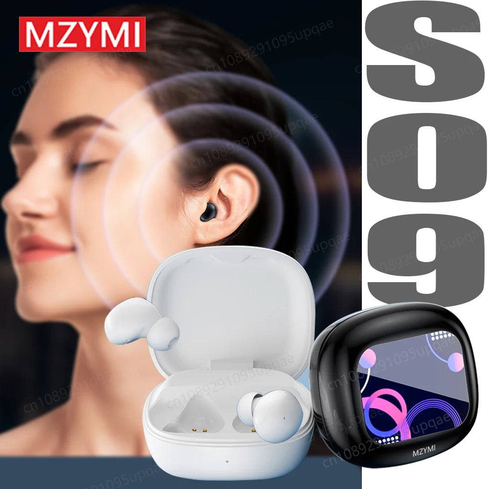 MZYMI S09 Wireless Earphone Bluetooth5.4 Active Noise Cancelling  Touch Control Headphone Support TF Card In Ear Earbud With Mic