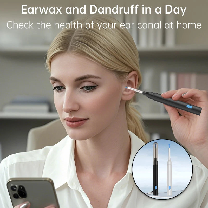 New P6 Visual Ear Pick Household Set WIFI Visual Otoscope Ear Sticks 3.5MM Mini Camera Earpick Ear Cleaner Wireless Endoscope