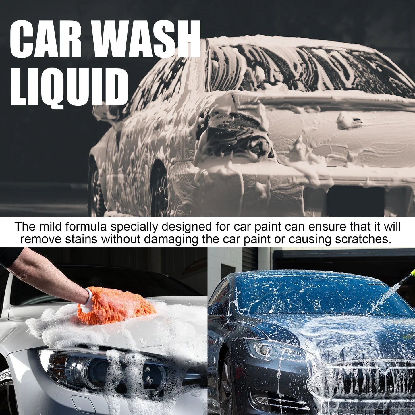 Foam Car Wash 100ml Car Cleaning Supplies Multifunctional Car Wash Foam Foaming Car Wash Soaps Exterior Care Products For Car