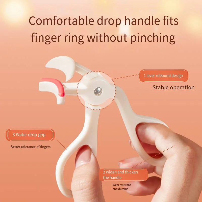 New Simple White Eyelash Curler Drops Hold Handle Wide Angle Local Eyelash Curler Lasting Shaping Flexible Tape Fit Eye Shape