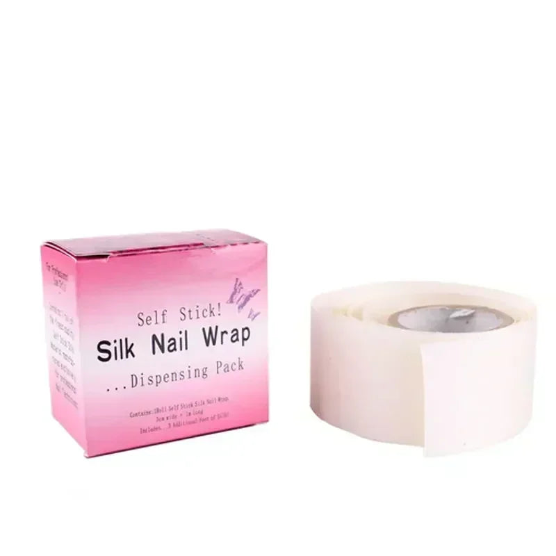 1 Roll Nail Repair Fiberglass Silk Wrap Self Adhesive Strong Protect Reinforce Extension White Sticker for Broken Manicure Tool