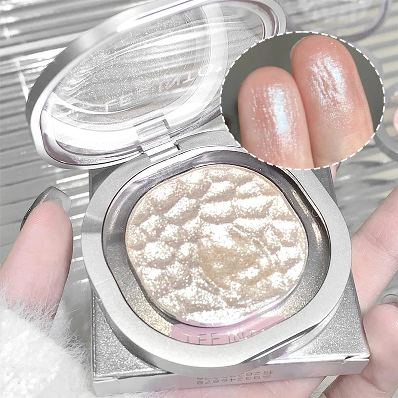 LEEINTO color-glowing high-gloss powder pearlescent powder brightens up the make-up eye shadow disc