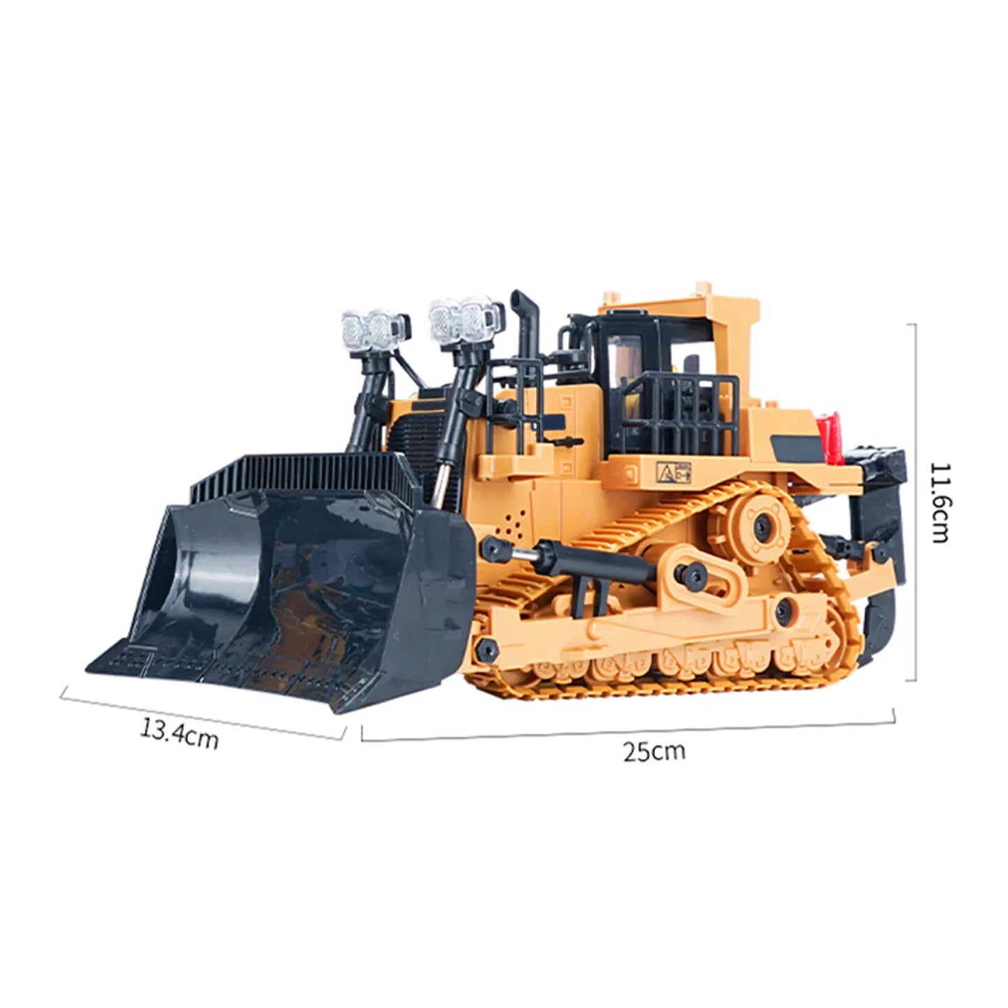 RC Bulldozer 1/24 2.4GHz 9CH RC Construction Truck Engineering Vehicles Educational Toys for Kids with Light Music