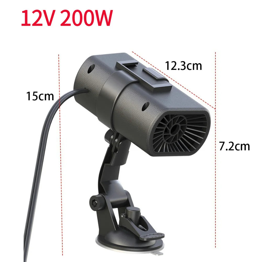 Car Heater Portable Electric Heating Fan Automatic Windshield Dryer Defogging Demister Defroster Car Accessories 12V 120/200W