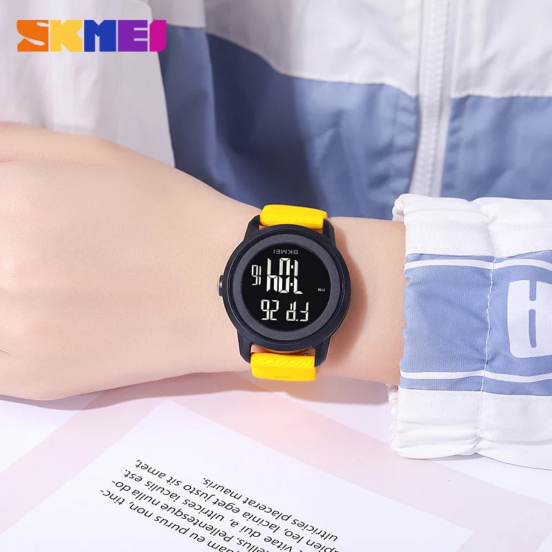 SKMEI 2218 Fashion Digital Watches for Women Men Waterproof Sports LED Display Mens Womens Wristwatches Alarm Reloj De Mujer