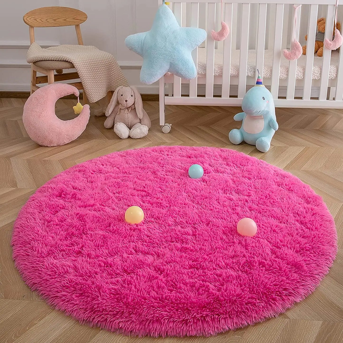 Carpet Living Room Round Thick Carpet Fluffy Large Area Mat Floor Soft Rug Bedroom Long Plush Rug Children Room Decor