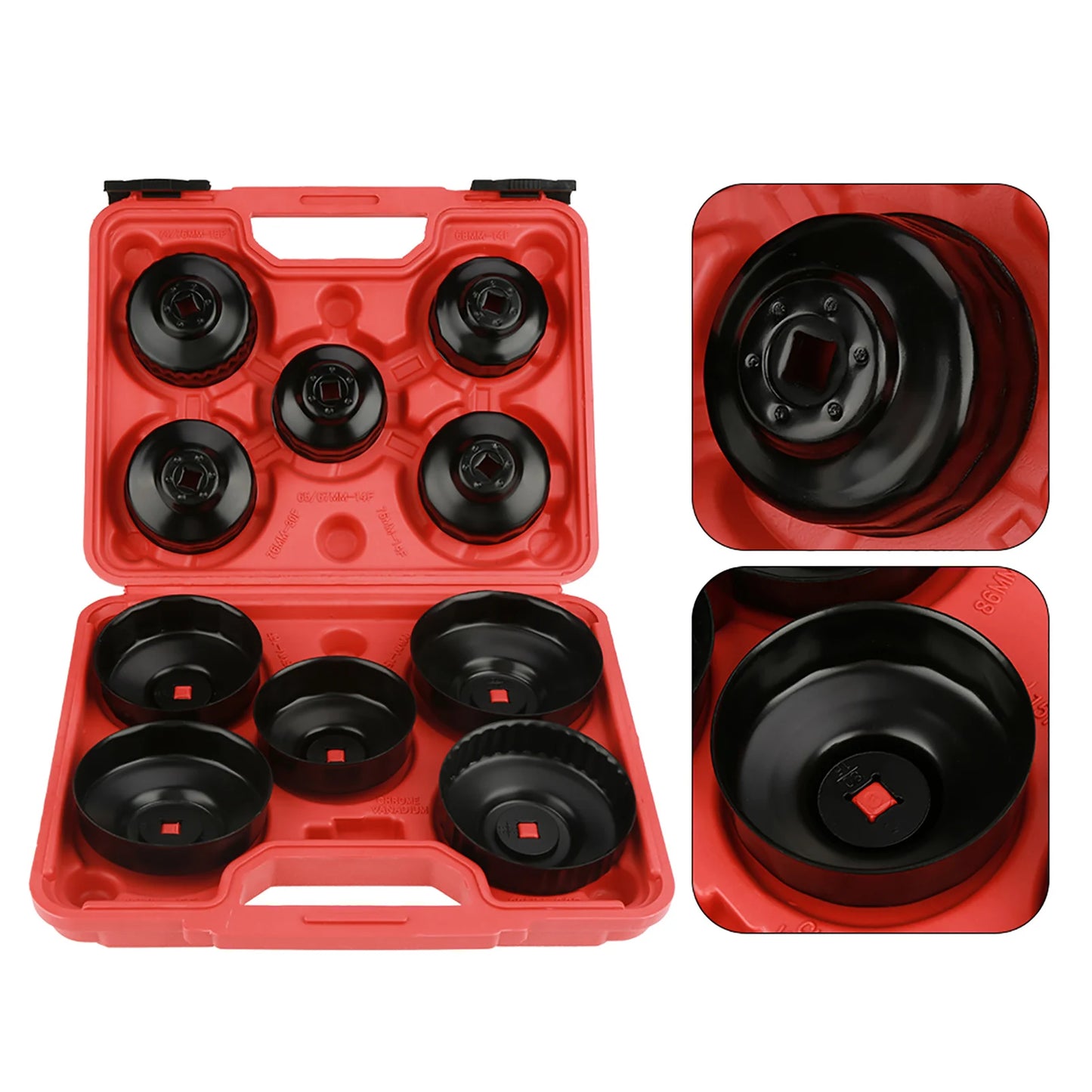 Filter Wrench Set Filter Remove Set Oil Filter Wrench Remove Set Sockets Work Wrench Repair Tool Kit Oil Filter Cup Set