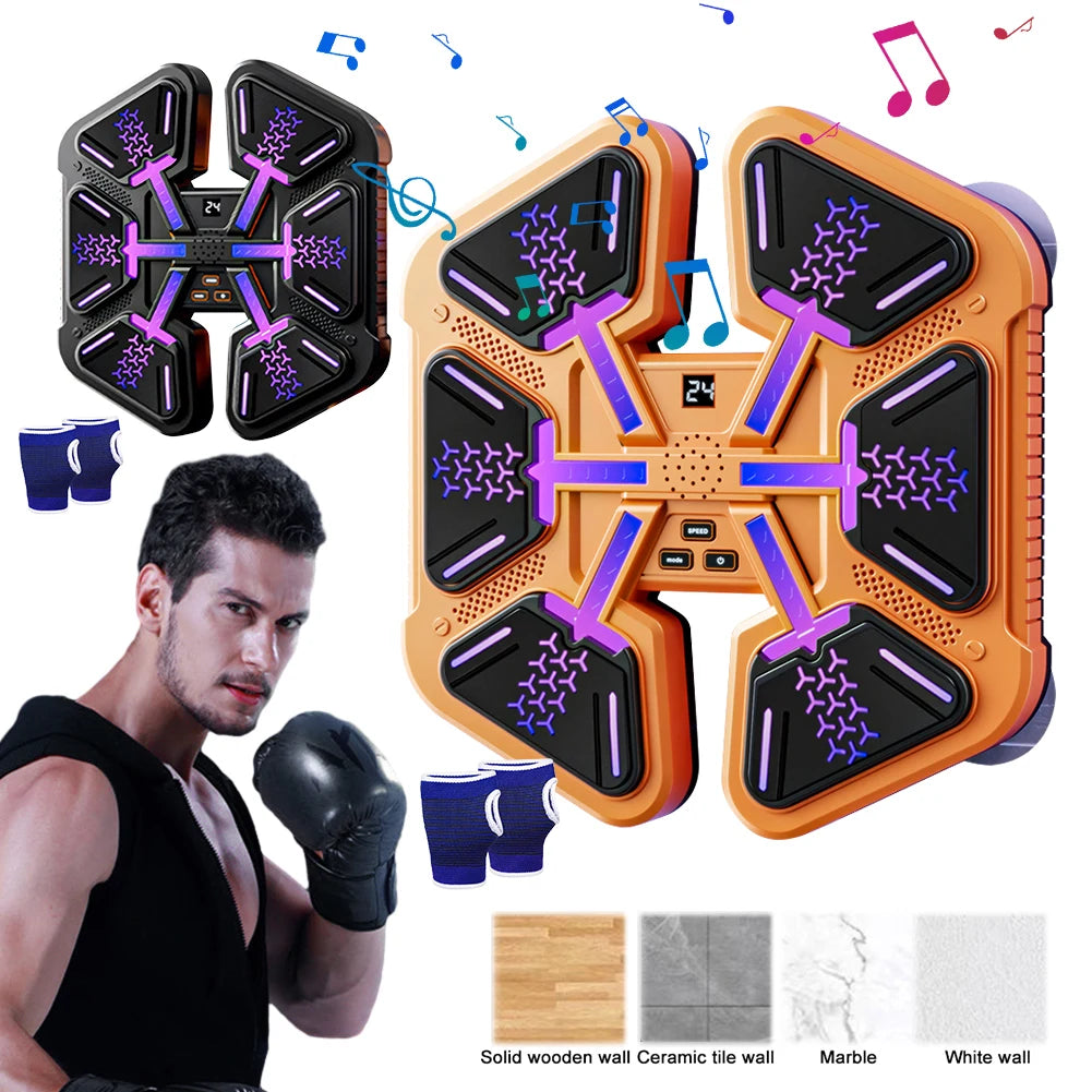 Smart Music Boxing Machine Boxing Training Punching Equipment Adjustable Speed Bluetooth-Compatible Boxing Machine for Home Gym