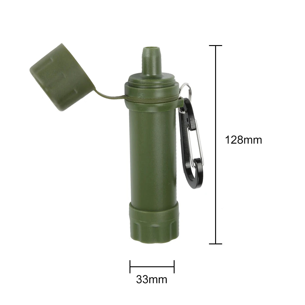 Camping Water Purifier Mini Filter Straw Set Camping Purification Direct Drinking Water for Survival Or Emergency Supplies