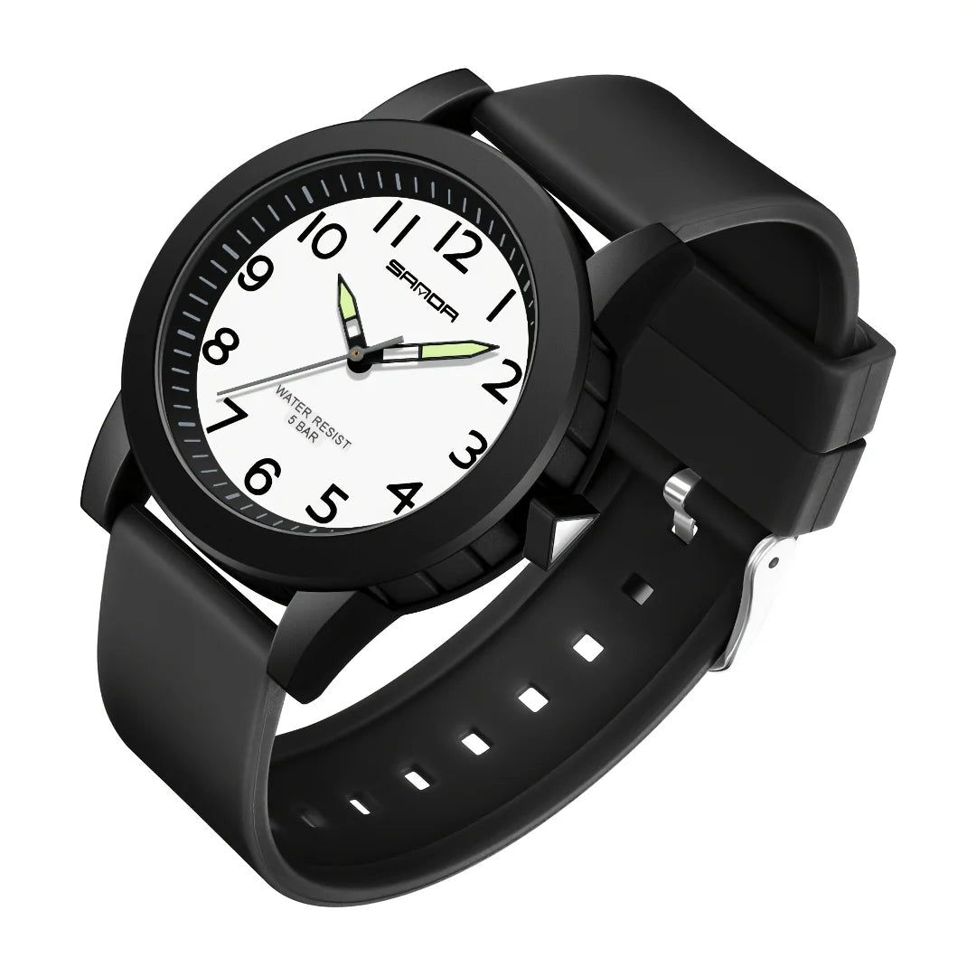 Fashion Casual Quartz Watch with TPU Strap for Girls and Boys Luminous Display Ideal Choice for Gifts