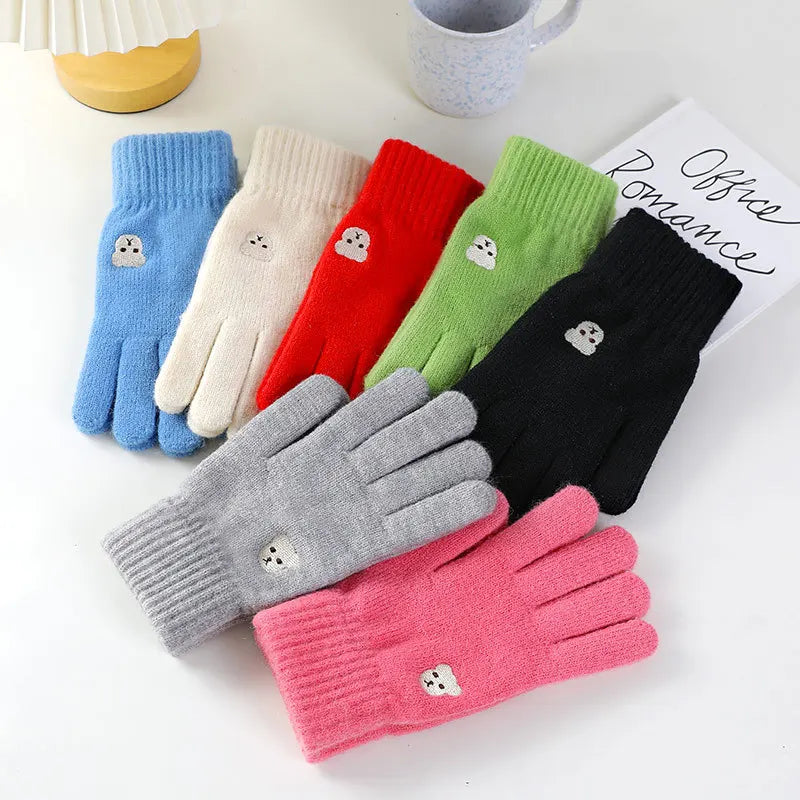 Winter Warm Knitted Gloves Full Finger Gloves Touch Phone Touch Screen Skiing Gloves Mittens Riding Work Gloves New