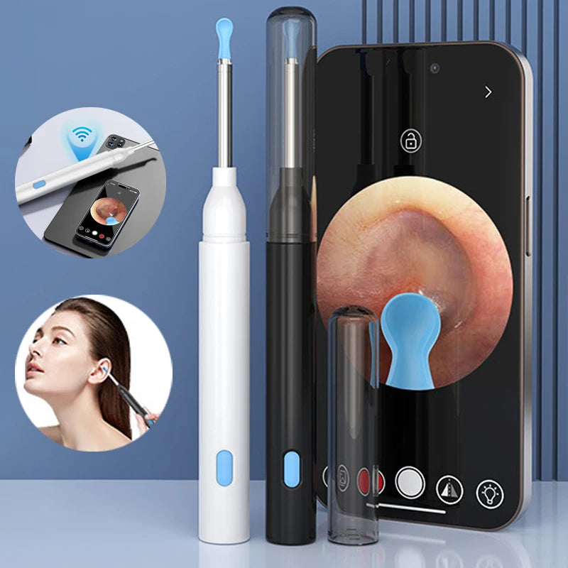 New P6 Visual Ear Pick Household Set WIFI Visual Otoscope Ear Sticks 3.5MM Mini Camera Earpick Ear Cleaner Wireless Endoscope