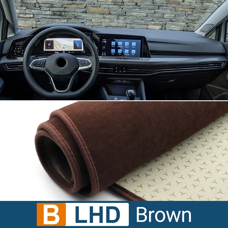 For Volkswagen VW Golf 8 MK8 2020 2021 2022 2023 Car Dashboard Cover Mat Instrument Carpets Anti-UV Non-Slip Pad Accessories