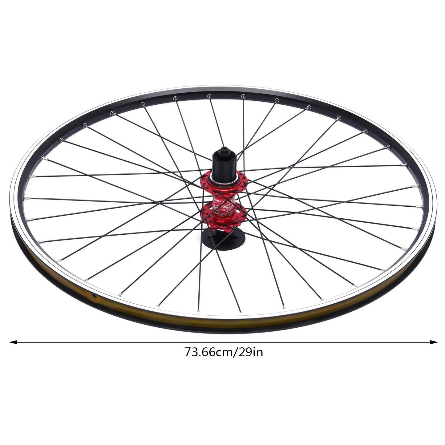 Mountain Bike Wheelset 29 Inch, Aluminum Alloy Rim Disc Brake MTB Wheelset, Quick Release Front Rear Wheels Black Bike Wheels