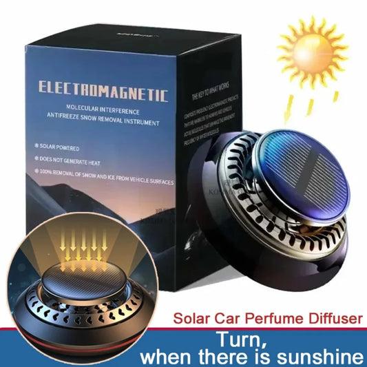 Solar Car Perfume Diffuser Ornaments Long Lasting Fragrant Car Air Fresheners Microwave Molecular Instrument Sensing Freshener