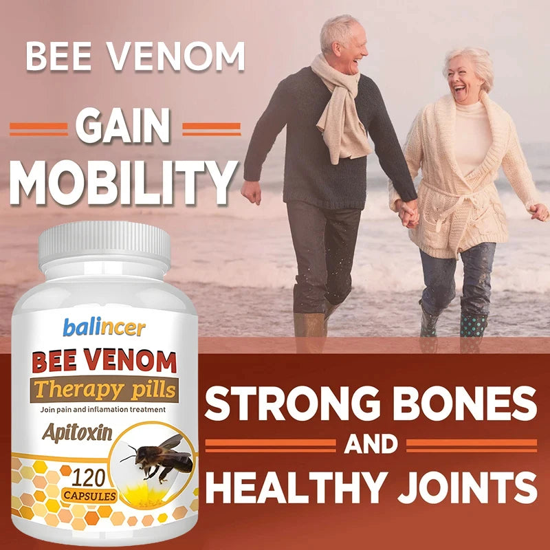 Natural Bee Venom Extract - Soothing and anti-inflammatory, enhancing joint mobility and flexibility, natural, safe, and non-GMO