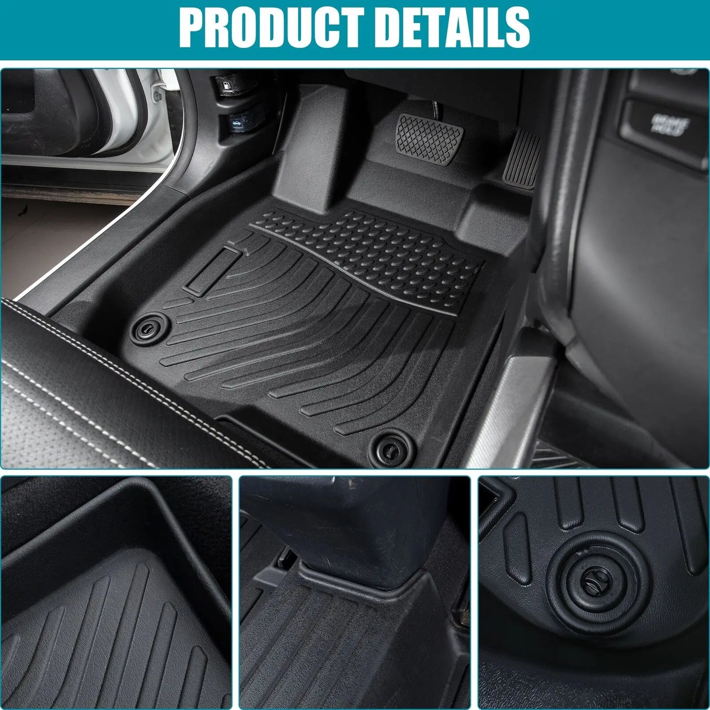 TPE Car Floor Liners All Weather Floor Mats for Volkswagen Tiguan 2018-2023