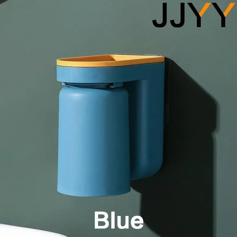 JJYY Multifunctional waterproof wall-mounted toothbrush holder Plastic Toothbrush Holder with Cups Bathroom Storage accessories