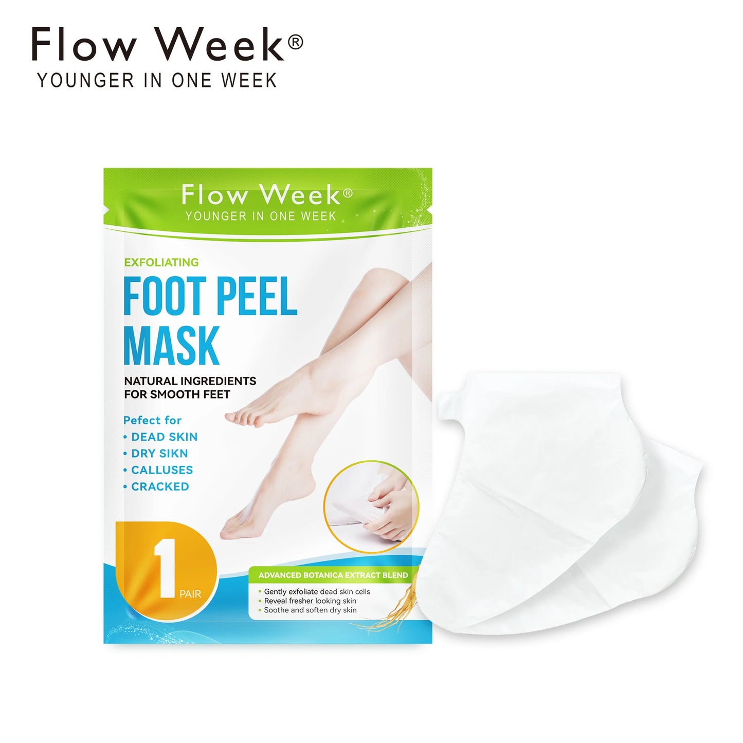 Foot Peel Mask, Exfoliating Peel Off Calluses Dead Skin Callus Remover Dry Cracked Feet, Baby Soft Smooth Touch Feet Skin