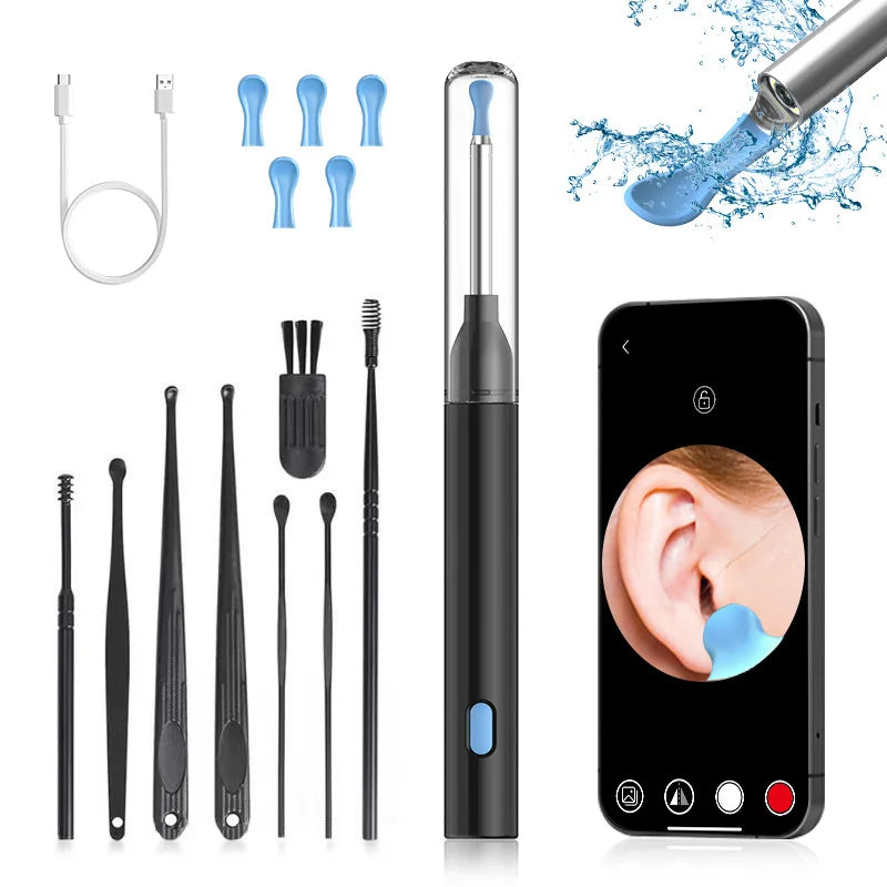 New P6 Visual Ear Pick Household Set WIFI Visual Otoscope Ear Sticks 3.5MM Mini Camera Earpick Ear Cleaner Wireless Endoscope