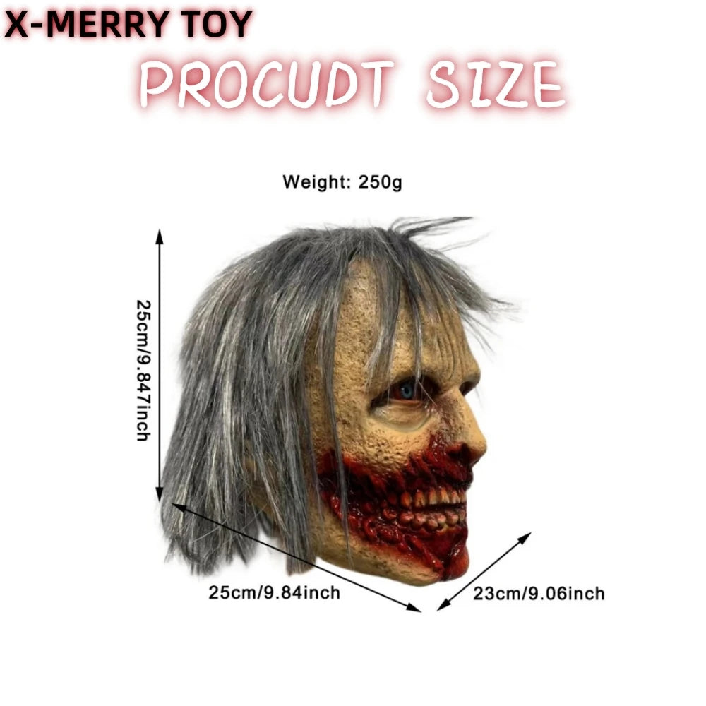 1Pc Scary Zombie Latex Masks Halloween Horror Party Dress up Costumes Prop Fancy Monster Demon Full Head Helmet Props