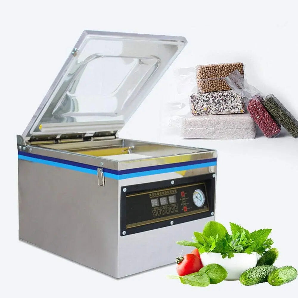 Dz-320 Desktop Vacuum Sealer, Automatic Chamber Vacuum Sealer Digital Vacuum Food Storage Sealer Stainless Steel Bag Sealer