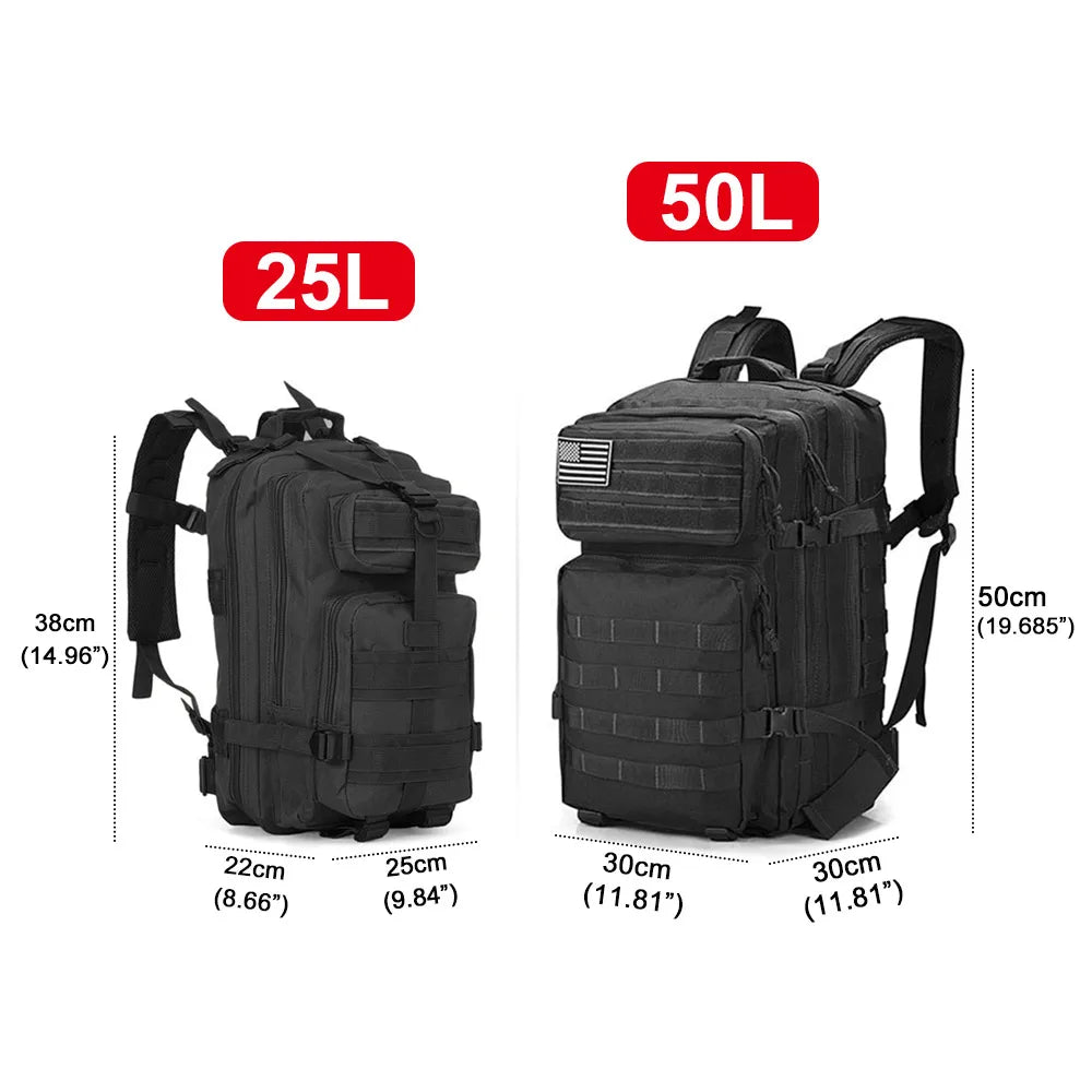 Tactical Backpack Men's Travel Large Capacity Rucksacks Men Waterproof Outdoor Sports Multi-functional Bags