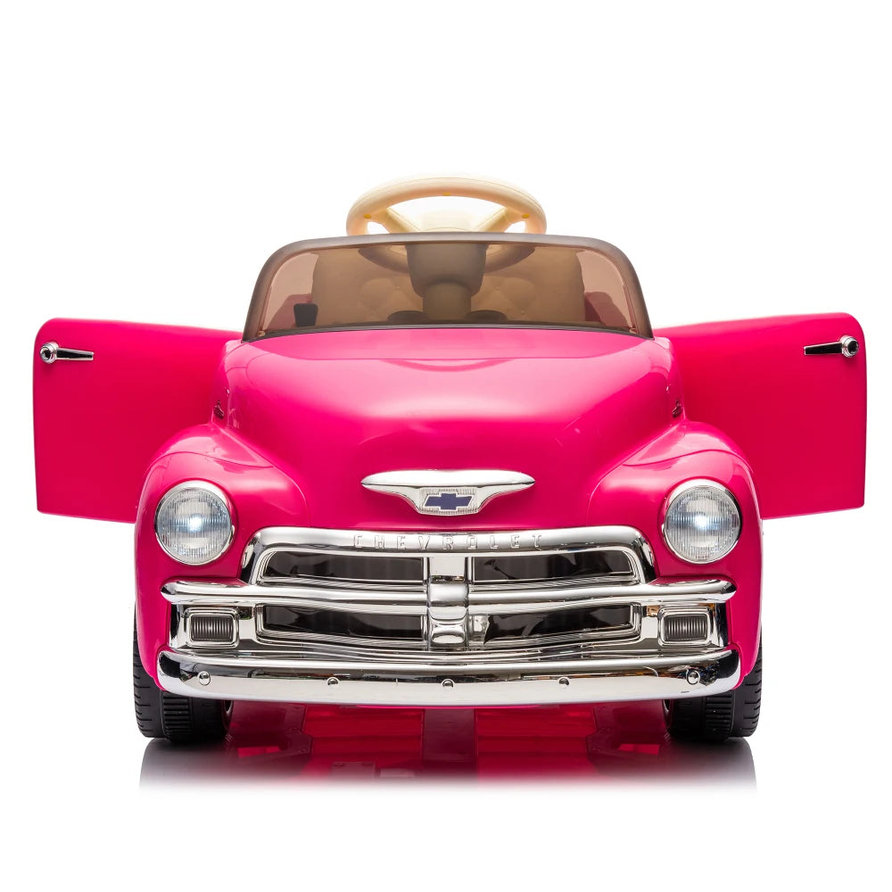 12V Kids Ride On truck car w/parents control, Licensed Chevrolet 3100 pickup,electric car for kid,Vintage modeling,3 speeds, 3+