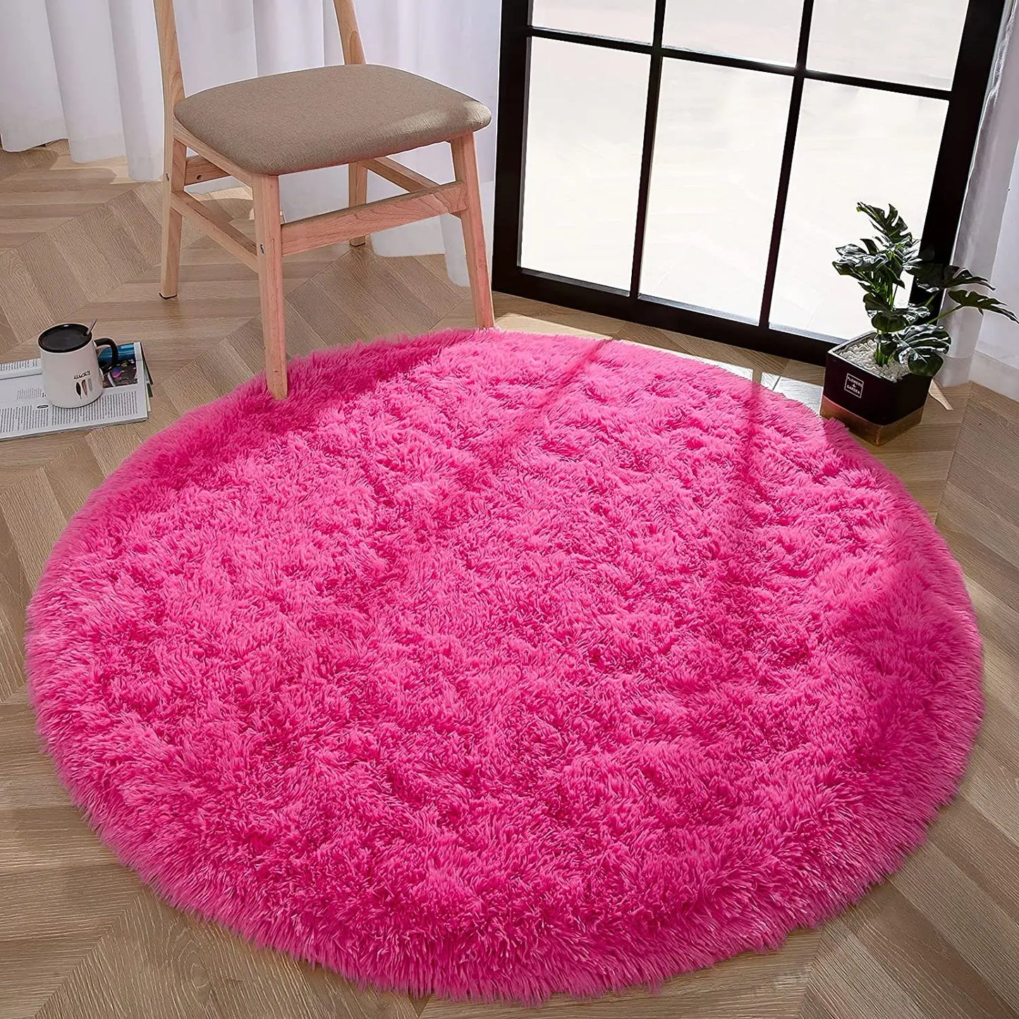 Carpet Living Room Round Thick Carpet Fluffy Large Area Mat Floor Soft Rug Bedroom Long Plush Rug Children Room Decor