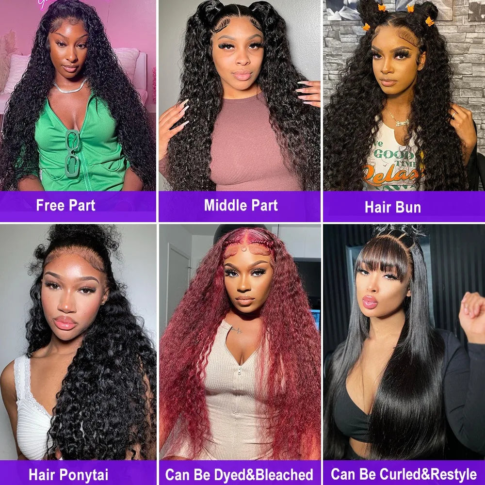 Curly 30 40 Inch 13x6 Hd Lace Front Human Hair Wigs High Density 13x4 Lace Frontal Human Brazilian Hair Wig For Women Choice