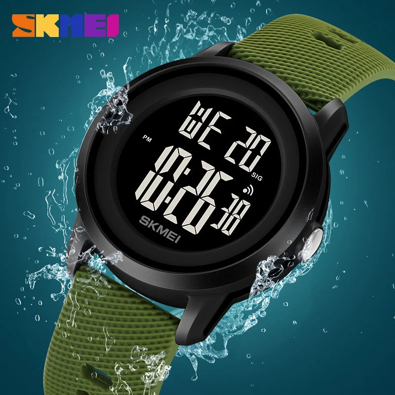 SKMEI 2218 Fashion Digital Watches for Women Men Waterproof Sports LED Display Mens Womens Wristwatches Alarm Reloj De Mujer