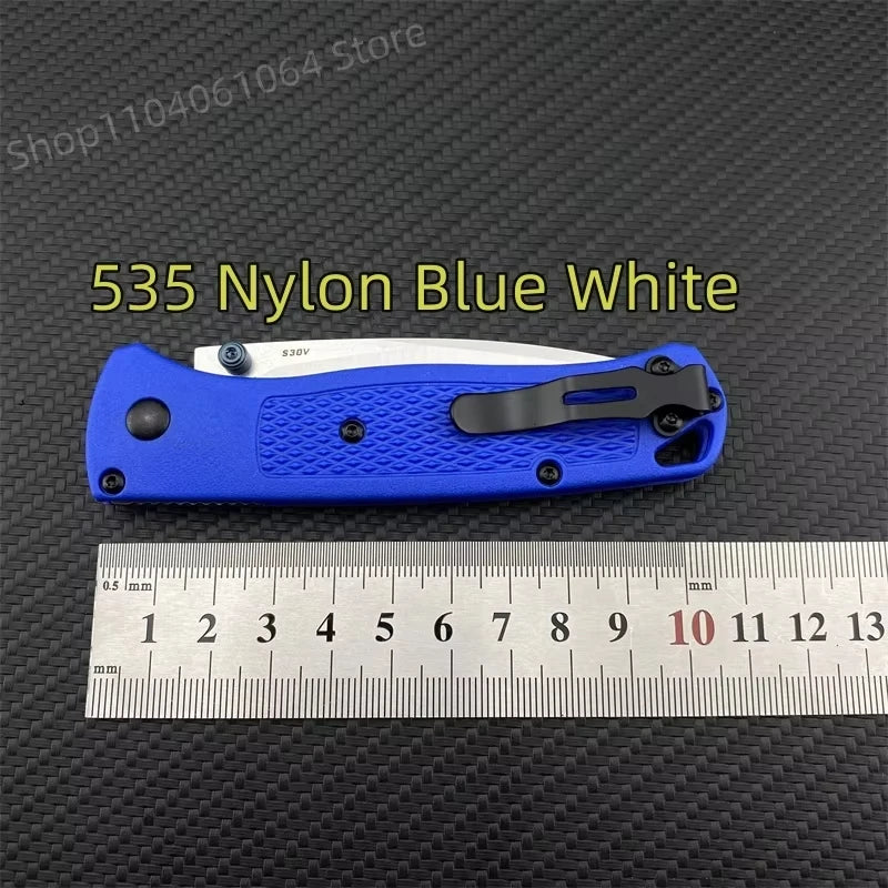 BM 535 Bugout Multi EDC Folding Knife Grivory Handle Drop Point Ultra Lightweight Outdoor Hunting Camping Fishing Pocket Tools