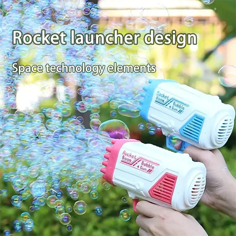 32 hole Gatling electric fully automatic bubble machine handheld children's outdoor puzzle toys without batteries and bubbles