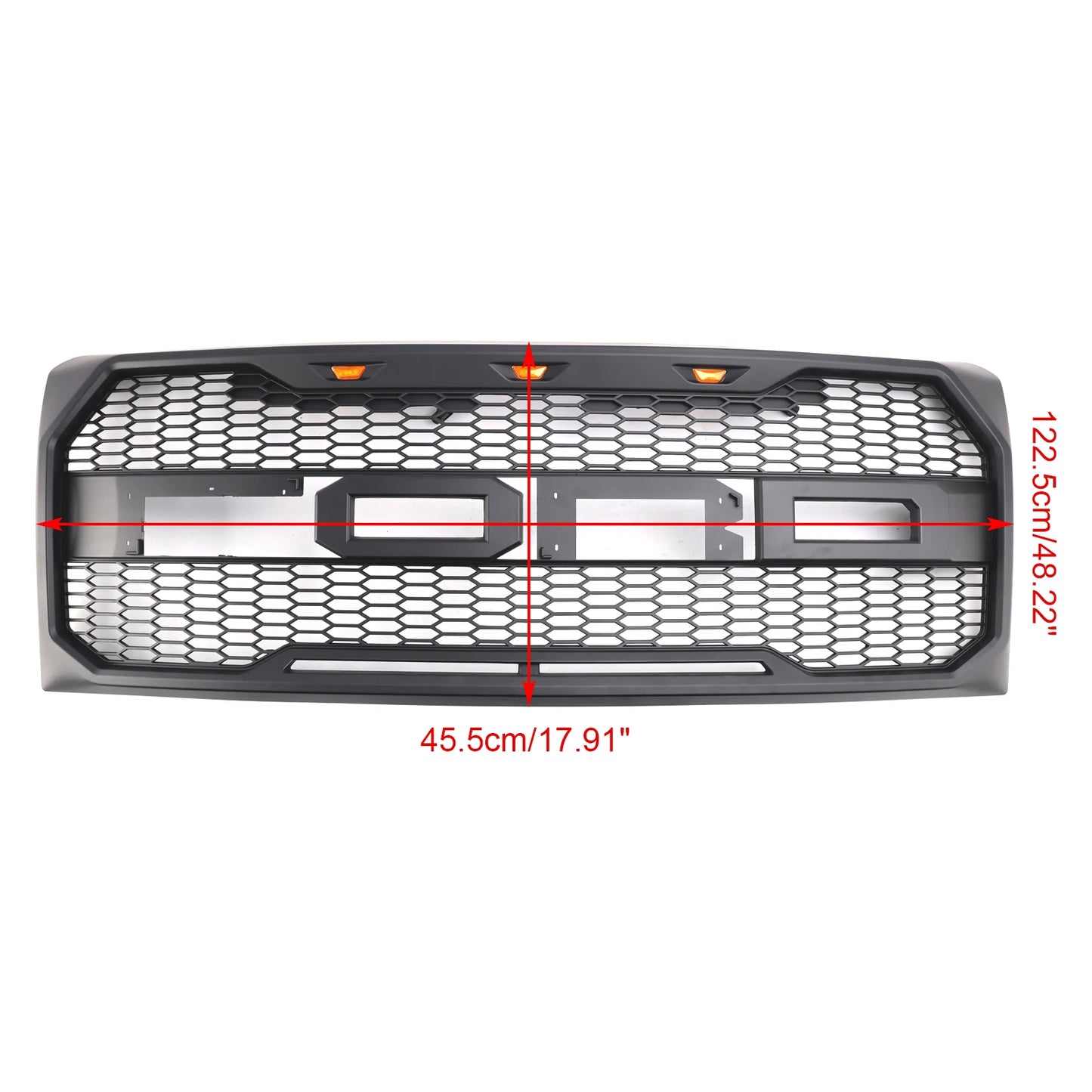 Artudatech Raptor Style Front Bumper Grille Grill With LED Fit Ford F150 2009-2014 Black