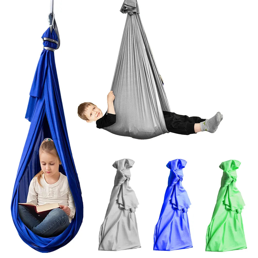 Sensory Swing Indoor and Outdoor Suspension Bed Therapy Cuddle Swing Healing Relaxing Cuddle Sensory Swing for Autism ADHD Kids