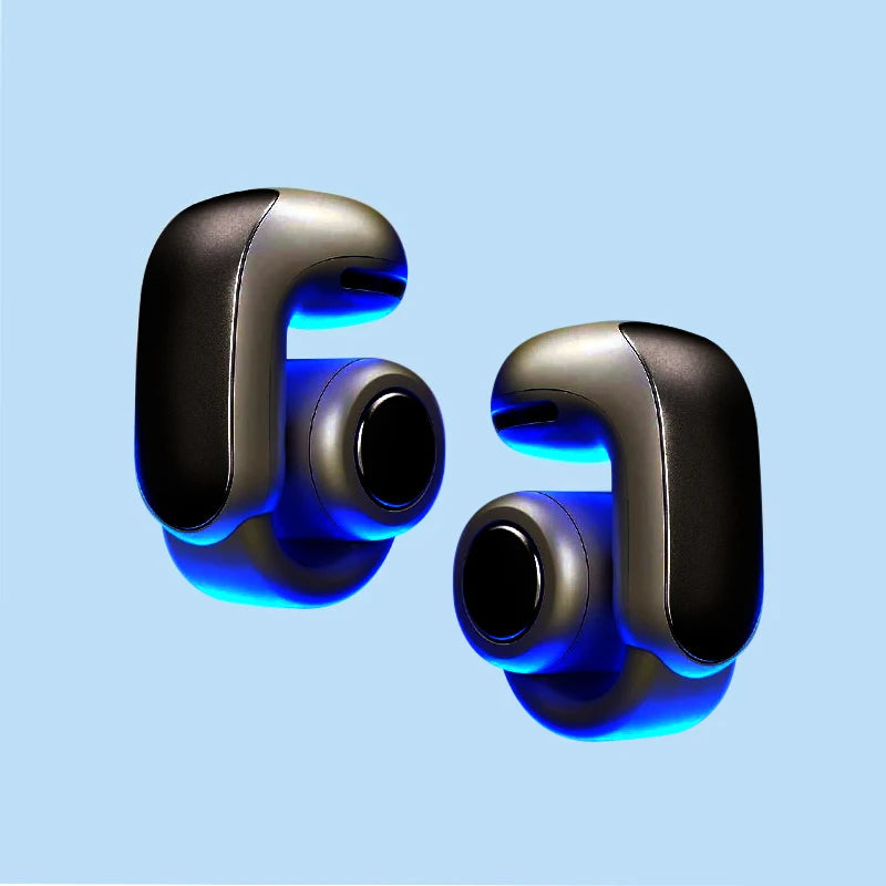 Wireless Bluetooth Sports Earphones Waterproof Sweatproof Noise Reduction Open Ear Clip Earbuds with Charging Case