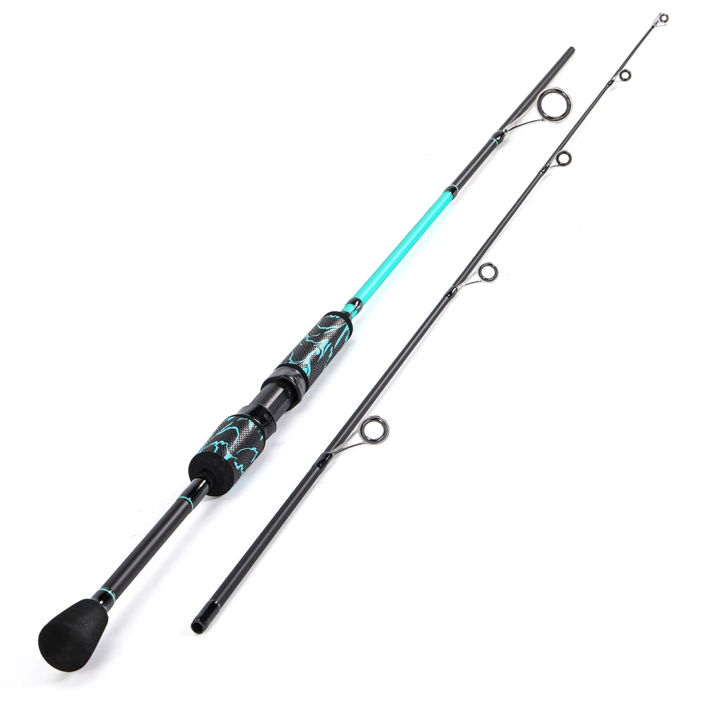 1.8m 1.98m 2 Sections Carbon Spinning Casting Fishing Rods Ultra-Sensitive with Comfort EVA Grip Rod Handle Trout Rod