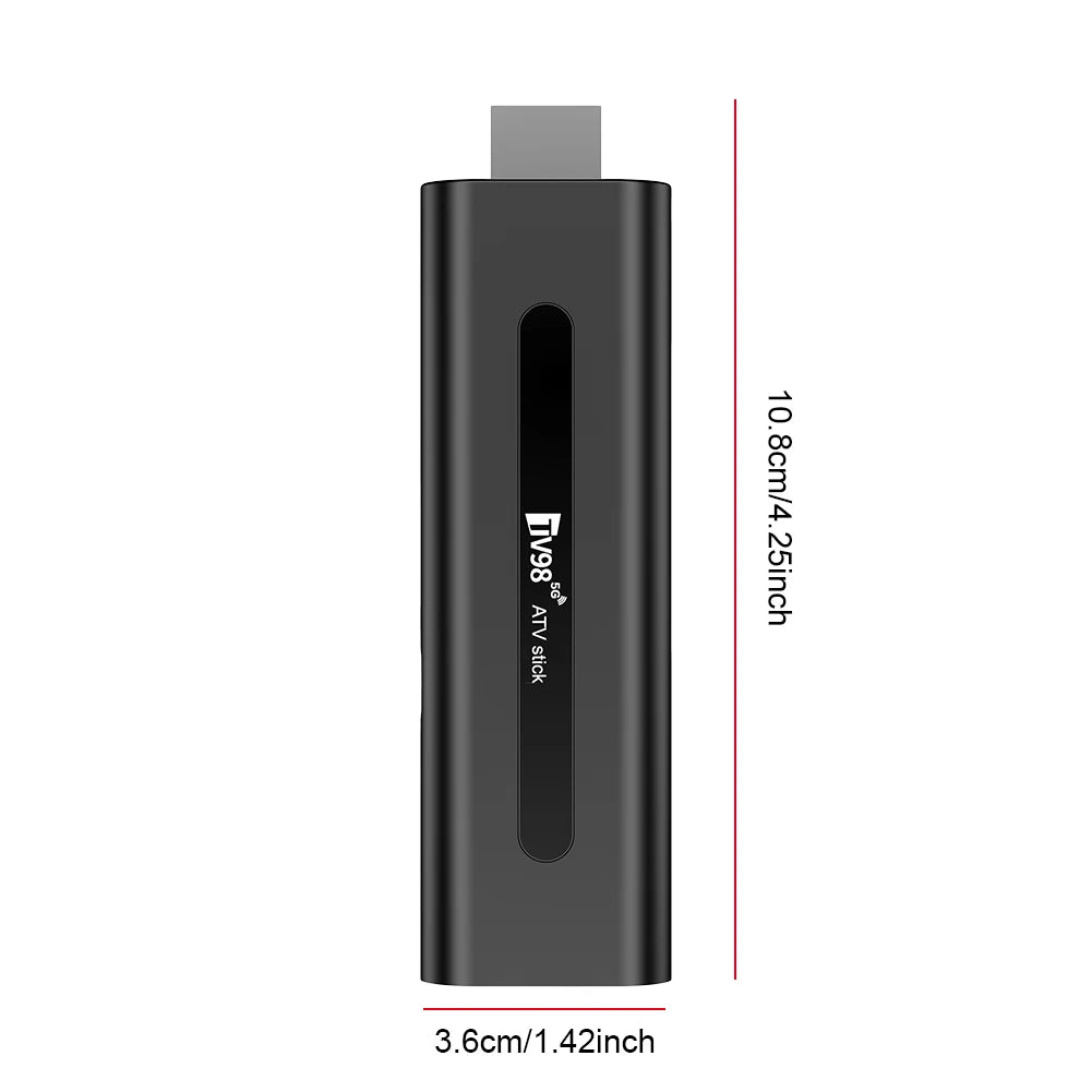 TV98 ATV H313 Mini TV Stick 8K 2.4G/5G WiFi Quad Core BT5.0 Android TV Stick 14.0 Smart TV Box for Network Media Player