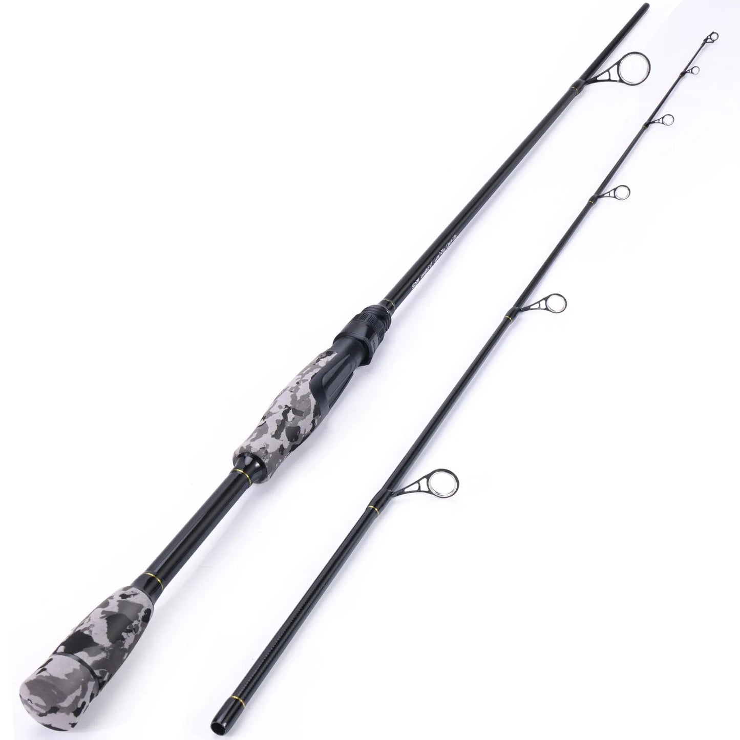 1.8m 1.98m 2 Sections Carbon Spinning Casting Fishing Rods Ultra-Sensitive with Comfort EVA Grip Rod Handle Trout Rod